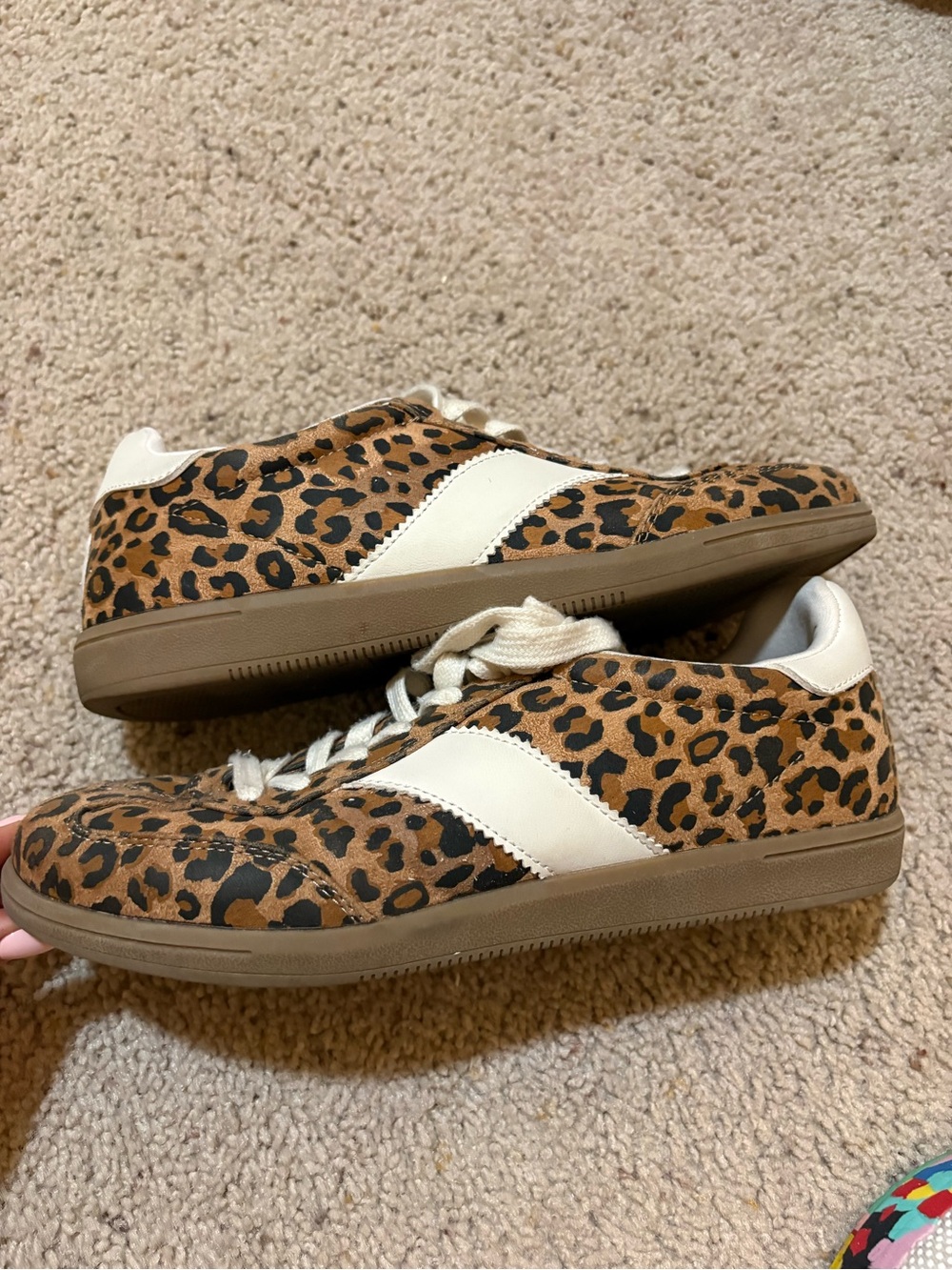 Target Leopard Print Sneakers with White Accent